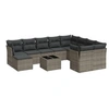 Image de Salon de jardin 11 pcs avec coussins gris résine tressée 3218600