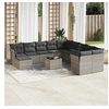 Image de Salon de Jardin avec Coussins 12 pcs, Canapés avec Pieds Réglables, Ensemble de Meubles d'Extérieur Patio Terrasse, 3218622