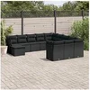 Image de Salon de Jardin avec Coussins 11 pcs, Canapés de Terrasse, Ensemble de Meubles de Patio, Mobilier d'Extérieur, Gris 3271928