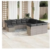 Image de Salon de Jardin avec Coussins 10 pcs, Canapés de Terrasse, Ensemble de Meubles de Patio, Mobilier d'Extérieur, Beige 3255425