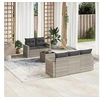Image de Salon de Jardin avec Coussins 6 pcs, Canapés avec Pieds Réglables, Ensemble de Meubles d'Extérieur Patio Terrasse, 3218692