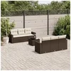 Image de Salon de jardin modulable resine tressee marron 7 pieces 65.5 x 62 x 37 6 personnes
