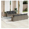 Image de Salon de jardin modulable GENERIQUE 8 pieces resine tressee 7 personnes 65.5 x 62 x 37 cm gris