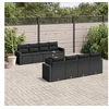 Image de Salon de Jardin avec Coussins 9 pcs, Canapés de Terrasse, Ensemble de Meubles de Patio, Mobilier d'Extérieur, Noir 3218735