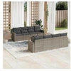 Image de Salon de jardin modulable - Lot de 9 pièces - Résine tressée grise - 8 personnes - 65.5x62x37 cm