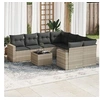 Image de Salon de Jardin avec Coussins 9 pcs, Canapés avec Pieds Réglables, Ensemble de Meubles d'Extérieur Patio Terrasse, 3218752