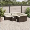 Image de Salon de jardin modulable GENERIQUE 9 pieces resine tressee 65.5 x 62 x 37 cm 8 personnes