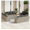 Image de Salon de Jardin avec Coussins 14 pcs, Canapés de Terrasse, Ensemble de Meubles d'Extérieur Patio, Moderne, Beige 3218498