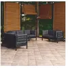 Image de Salon de jardin modulable resine tressee noir 13 pieces 65.5 x 62 x 37 cm 12 personnes