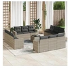 Image de Salon de Jardin avec Coussins 11 pcs, Canapés de Terrasse, Ensemble de Meubles de Patio, Mobilier d'Extérieur, Noir 3223866