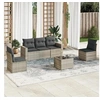Image de Salon de Jardin avec Coussins 6 pcs, Canapés avec Pieds Réglables, Ensemble de Meubles d'Extérieur Patio Terrasse, 3218792