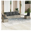 Image de Salon de Jardin avec Coussins 6 pcs, Canapés avec Pieds Réglables, Ensemble de Meubles d'Extérieur Patio Terrasse, 3218802
