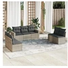 Image de Salon de Jardin avec Coussins 7 pcs, Canapés avec Pieds Réglables, Ensemble de Meubles d'Extérieur Patio Terrasse, 3218822