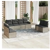 Image de Salon de Jardin avec Coussins 9 pcs, Canapés avec Pieds Réglables, Ensemble de Meubles d'Extérieur Patio Terrasse, 3218852