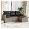 Image de Salon de Jardin avec Coussins 4 pcs, Canapés avec Pieds Réglables, Ensemble de Meubles d'Extérieur Patio Terrasse, 3218862