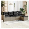 Image de Salon de Jardin avec Coussins 5 pcs, Canapés avec Pieds Réglables, Ensemble de Meubles d'Extérieur Patio Terrasse, 3218882