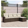 Image de Salon de Jardin avec Coussins 5 pcs, Canapés de Terrasse, Ensemble de Meubles de Patio, Mobilier d'Extérieur, Marron 3218883