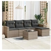 Image de Salon de jardin modulable GENERIQUE resine tressee gris 5 personnes 65.5 x 62 x 37 cm 6 pieces