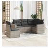 Image de Salon de Jardin avec Coussins 5 pcs, Canapés de Terrasse, Ensemble de Meubles de Patio, Mobilier d'Extérieur, Gris 3218962