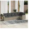 Image de Salon de Jardin avec Coussins 6 pcs, Canapés avec Pieds Réglables, Ensemble de Meubles d'Extérieur Patio Terrasse, 3218982