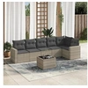 Image de Salon de Jardin avec Coussins 7 pcs, Canapés de Terrasse, Ensemble de Meubles de Patio, Mobilier d'Extérieur, Gris 3218992