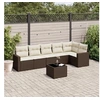 Image de Salon de jardin modulable GENERIQUE marron 6 personnes resine tressee 65.5 x 62 x 37 cm 7 pieces