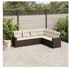 Image de Salon de Jardin avec Coussins 6 pcs, Canapés de Terrasse, Ensemble de Meubles de Patio, Mobilier d'Extérieur, Marron 3219003