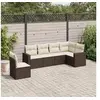 Image de Salon de jardin modulable resine tressee 6 personnes marron 65.5 x 62 x 69.0 6 pieces