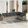Image de Salon de Jardin avec Coussins 7 pcs, Canapés avec Pieds Réglables, Ensemble de Meubles d'Extérieur Patio Terrasse, 3219042