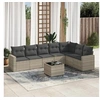 Image de Salon de Jardin avec Coussins 8 pcs, Canapés avec Pieds Réglables, Ensemble de Meubles d'Extérieur Patio Terrasse, 3219052