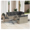 Image de Salon de Jardin avec Coussins 9 pcs, Canapés de Terrasse, Ensemble de Meubles de Patio, Mobilier d'Extérieur, Gris 3219072