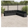 Image de Salon de jardin modulable resine tressee noir 9 pieces 65.5 x 62 x 69.0 9 personnes