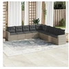 Image de Salon de Jardin avec Coussins 9 pcs, Canapés de Terrasse, Ensemble de Meubles de Patio, Mobilier d'Extérieur, Gris 3219082