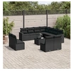 Image de Salon de Jardin avec Coussins 11 pcs, Canapés de Terrasse, Ensemble de Meubles de Patio, Mobilier d'Extérieur, Gris 3217872