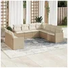 Image de Salon de jardin modulable rotin beige 9 pieces 65.5 x 62 x 69 cm 9 personnes