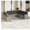 Image de Salon de Jardin avec Coussins 9 pcs, Canapés avec Pieds Réglables, Ensemble de Meubles d'Extérieur Patio Terrasse, 3219142