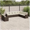 Image de Salon de Jardin avec Coussins 10 pcs, Canapés avec Pieds Réglables, Ensemble de Meubles d'Extérieur Patio Terrasse, 3219163