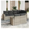 Image de Salon de Jardin avec Coussins 7 pcs, Canapés avec Pieds Réglables, Ensemble de Meubles d'Extérieur Patio Terrasse, 3219202