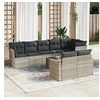 Image de Salon de Jardin avec Coussins 9 pcs, Canapés avec Pieds Réglables, Ensemble de Meubles d'Extérieur Patio Terrasse, 3219222