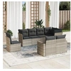 Image de Salon de Jardin avec Coussins 8 pcs, Canapés avec Pieds Réglables, Ensemble de Meubles d'Extérieur Patio Terrasse, 3219232