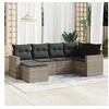 Image de Salon de Jardin avec Coussins 6 pcs, Canapés avec Pieds Réglables, Ensemble de Meubles d'Extérieur Patio Terrasse, 3219252