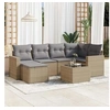 Image de Salon de jardin modulable GENERIQUE beige 6 personnes resine tressee 65.5 x 62 x 37 cm 7 pieces