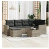 Image de Salon de jardin modulable resine tressee gris 7 pieces 65.5 x 62 x 69.0