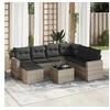 Image de Salon de Jardin avec Coussins 8 pcs, Canapés avec Pieds Réglables, Ensemble de Meubles d'Extérieur Patio Terrasse, 3219302