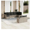 Image de Salon de jardin modulable resine tressee gris 9 pieces x 65.5 x 69