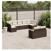 Image de Salon de jardin modulable resine tressee marron 9 pieces x 65.5 x 69 9 personnes