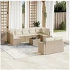 Image de Salon de jardin modulable rotin beige 10 pieces x 65.5 x 69