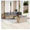 Image de Salon de jardin modulable 10 pieces beige rotin 62 x 62 x 69 cm