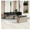 Image de Salon de jardin modulable resine tressee gris 10 pieces x 65.5 x 69
