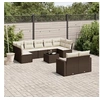 Image de Salon de jardin modulable resine tressee marron 10 pieces x 65.5 x 69 9 personnes